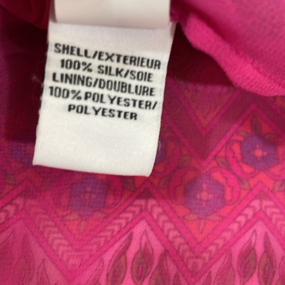 Diane Von Furstenberg Top Blouse Size 12 100% Silk Colorful Print EUC. - Picture 11 of 12